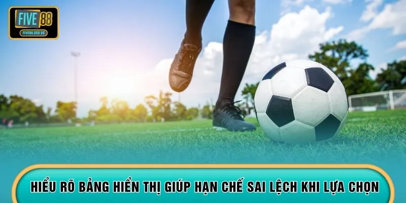 Hiểu rõ bảng hiển thị giúp hạn chế sai lệch khi lựa chọn